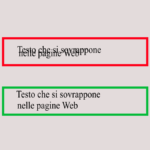 Come aggiustare il testo che si sovrappone