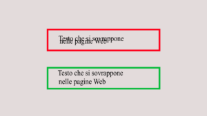 Come aggiustare il testo che si sovrappone