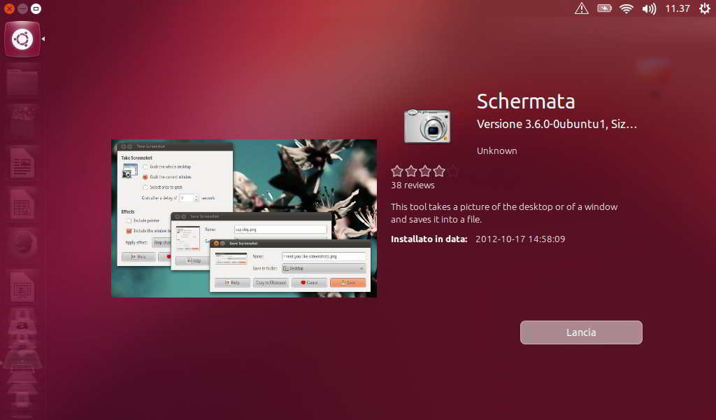 Come fare il fermo immagine in Linux Ubuntu