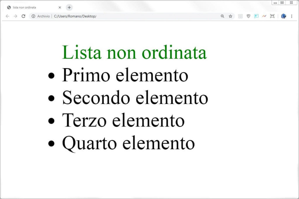 Come creare una lista in una pagina Web