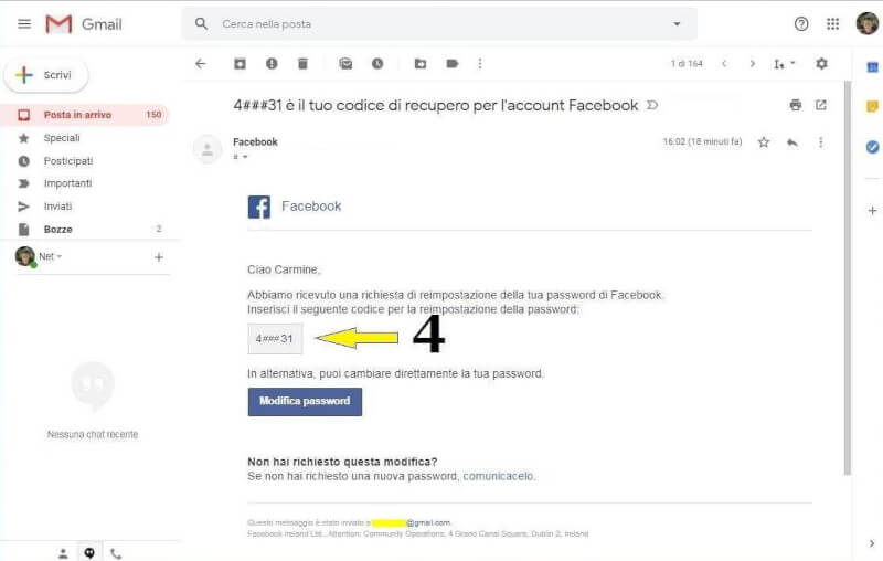 Codice di sicurezza di Facebook