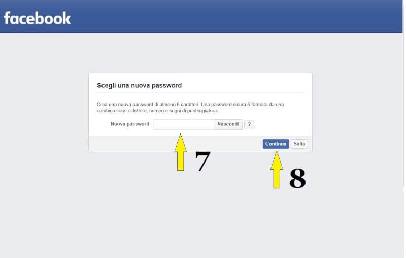 Come recuperare la password di Facebook