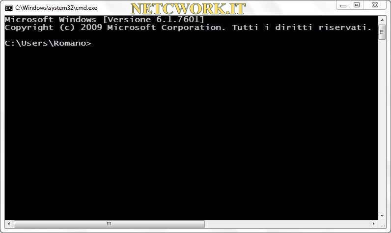 Prompt dei comandi di Windows