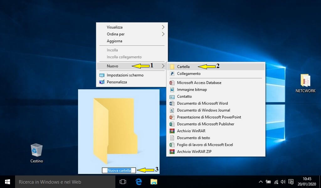 Come creare una cartella su Windows