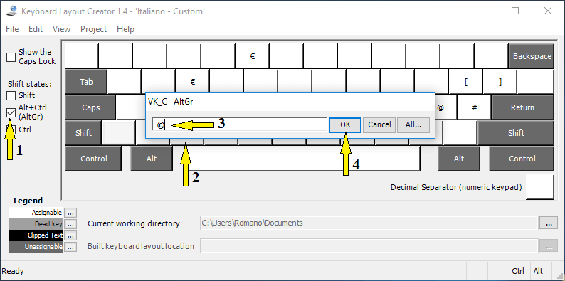 Come digitare il simbolo del copyright in Windows