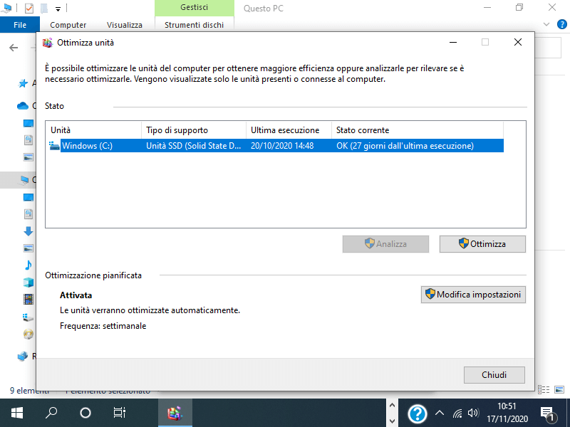 Come ottimizzare il disco in Windows 10