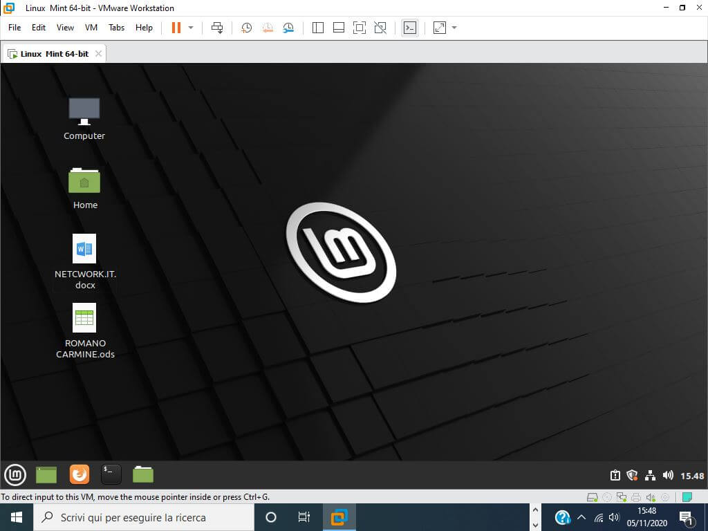 Come installare Linux Mint su VMware