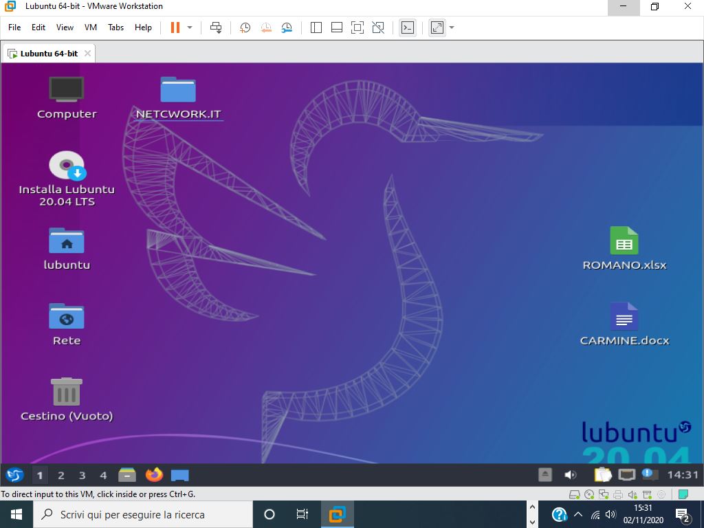 Come installare Lubuntu su VMware