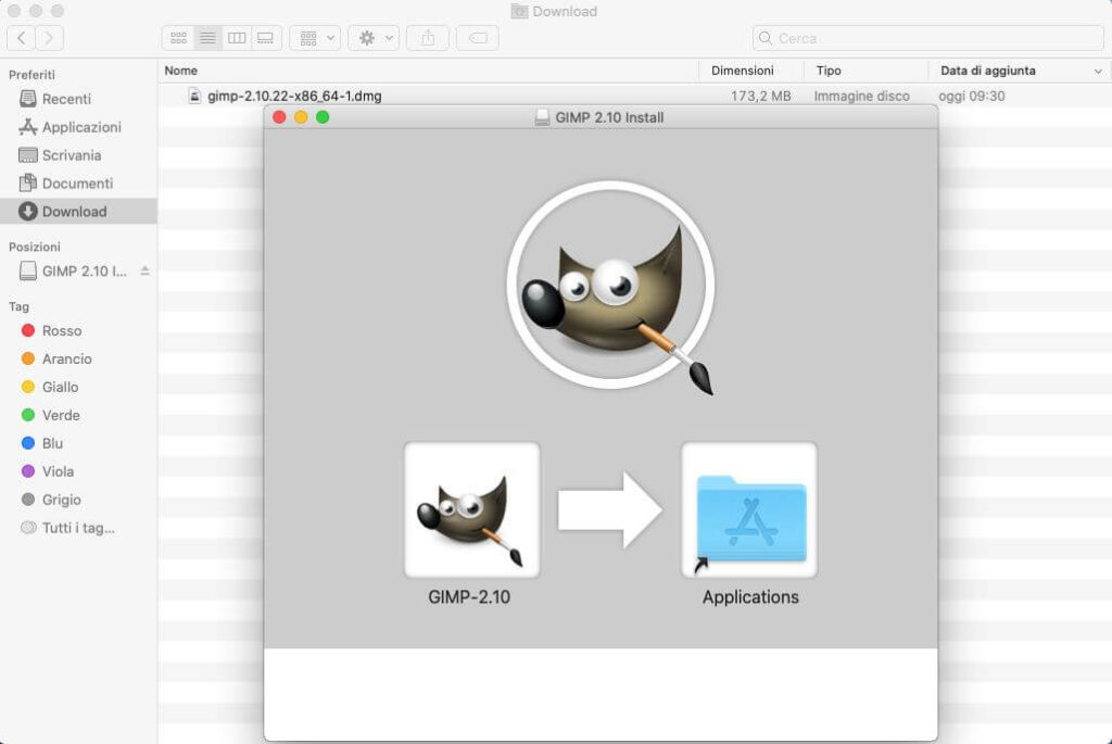 Come installare Gimp su Mac