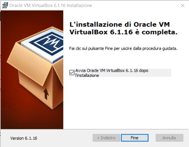 Come installare VirtualBox