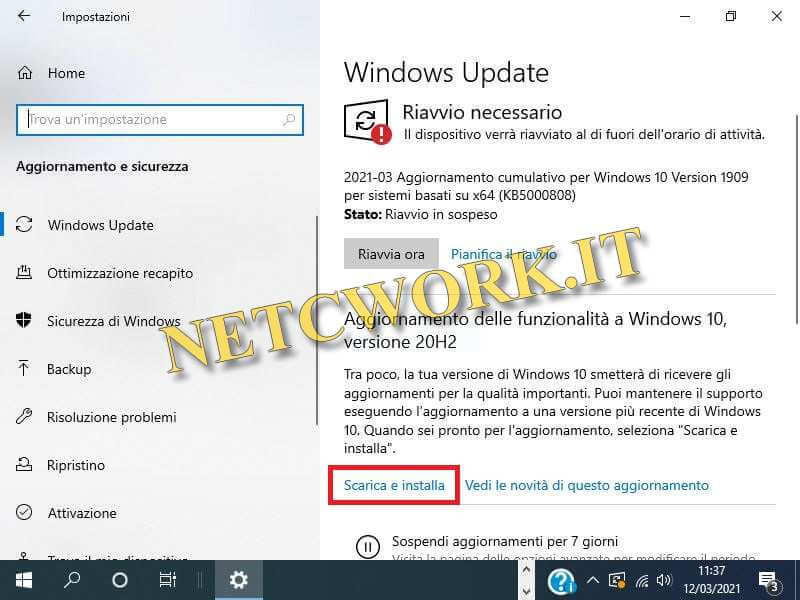 Aggiornare il software di sistema in Windows-10 