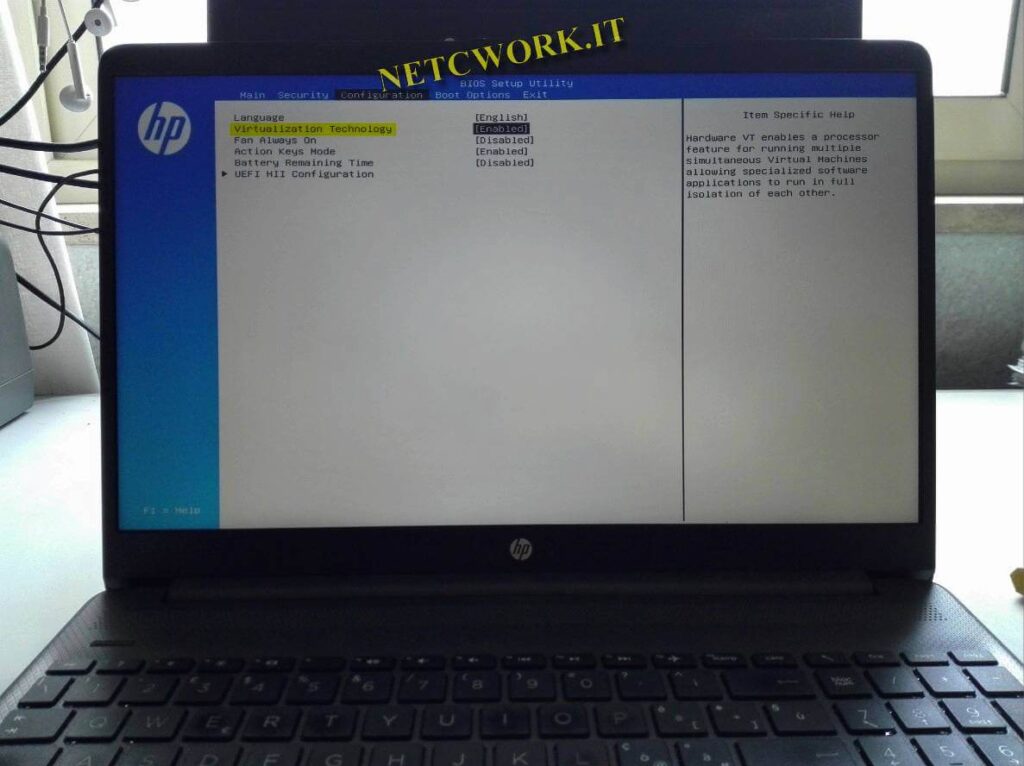 Abilitare la virtualizzazione nel BIOS