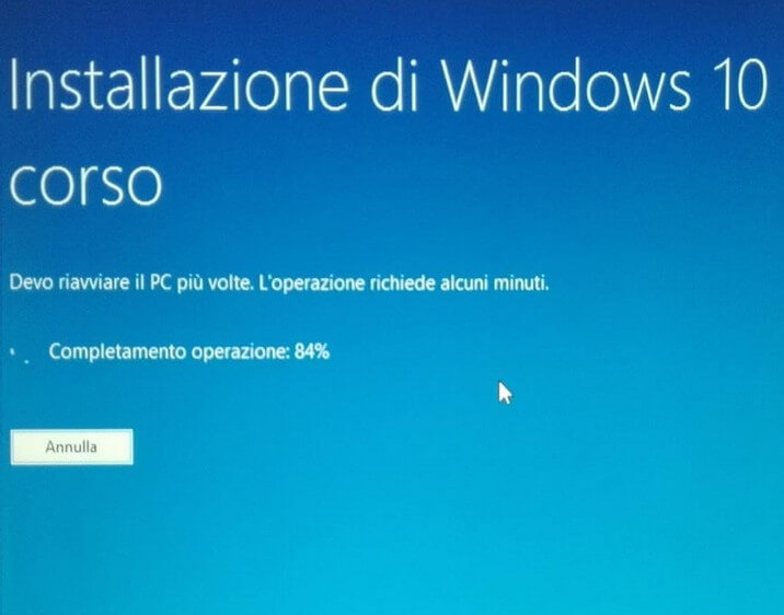 Installazione di Windows 10