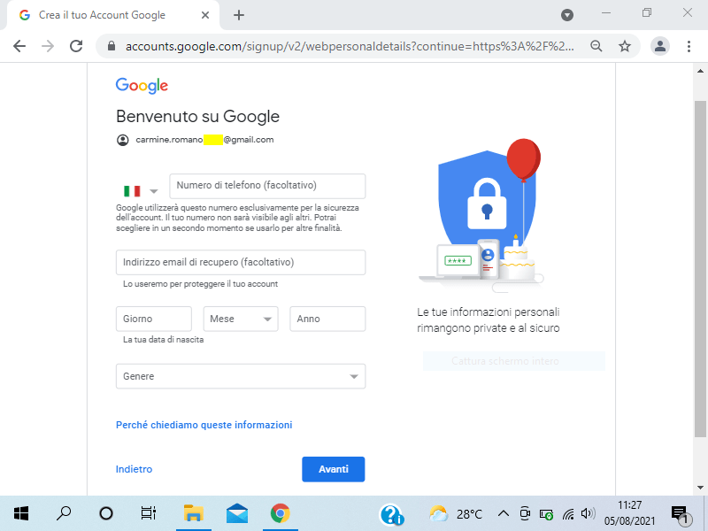 Come creare un account Google