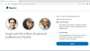 Creare account PayPal