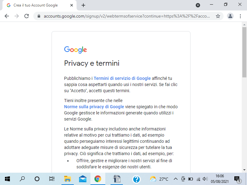 Policy & Privacy di Google