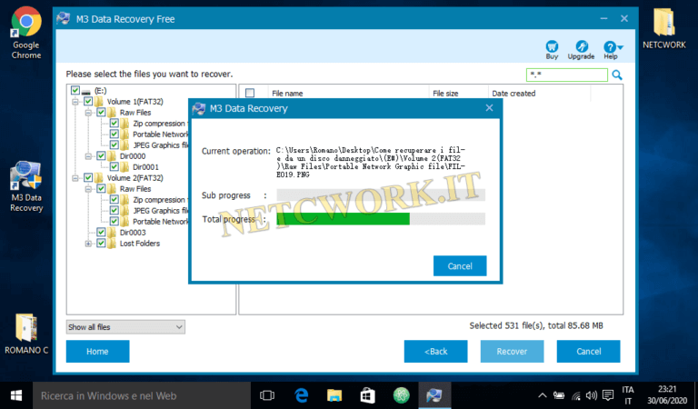 Recuperare file da una chiavetta USB