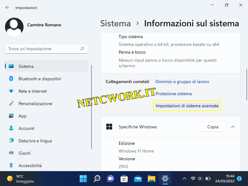 Variabile di ambiente Java in Windows11