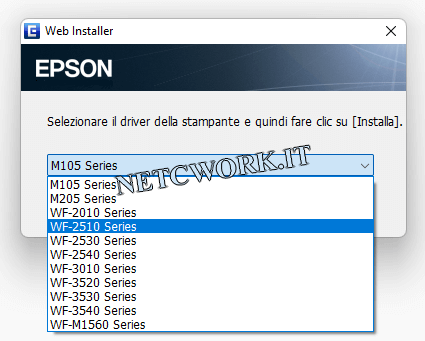 WF-2510 Series Web installer