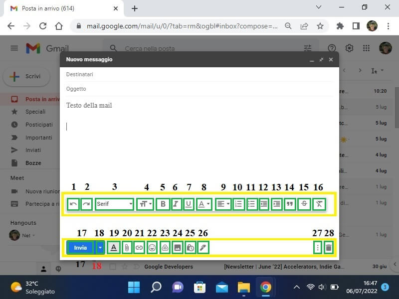 Come inviare mail con Gmail