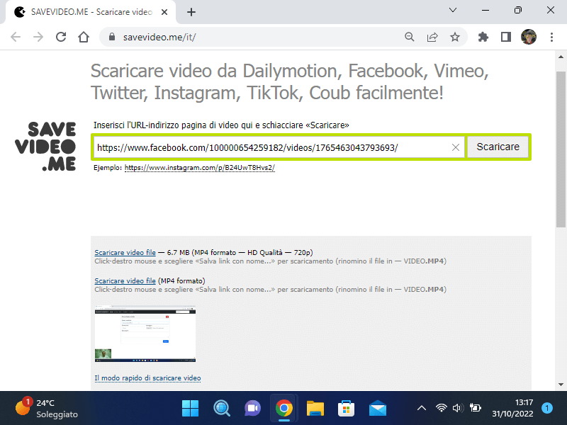 Scaricare video online