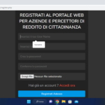 Portale Web per aziende e percettori di reddito