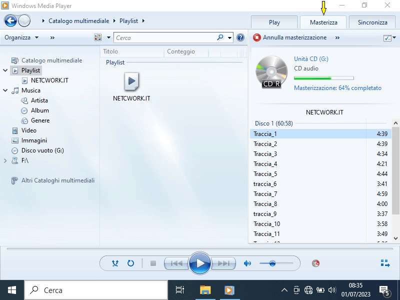 Come masterizzare CD con Windows